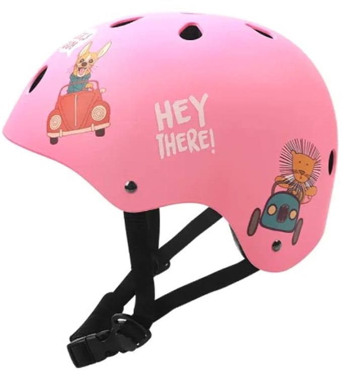 Kick'n'Roll Kinderhelm - H1 - Roze - Verstelbaar - 54-58cm