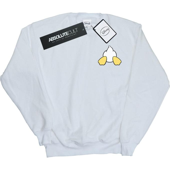Disney Dames/Dames Donald Duck Rugzijde Borstprint Sweatshirt (Wit)