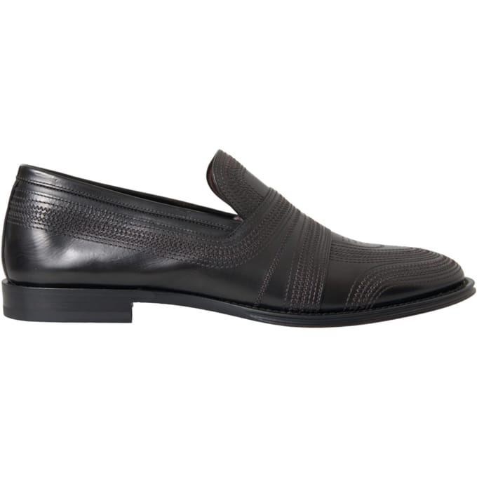 Leren Loafers Geïnspireerd op Borduursteken Slipon Stijl