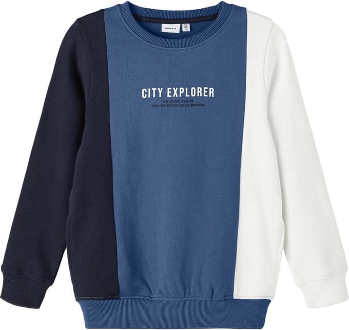 Name it Jongens Kinderkleding Blauwe Sweater Treni - 122/128