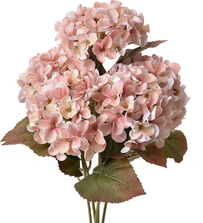 Clayre & Eef Kunstbloem Hortensia 44 cm Roze Kunststof