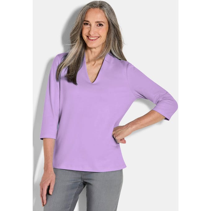 Basic shirt van interlock-jersey - sering - Gr. 46 van Goldner Fashion