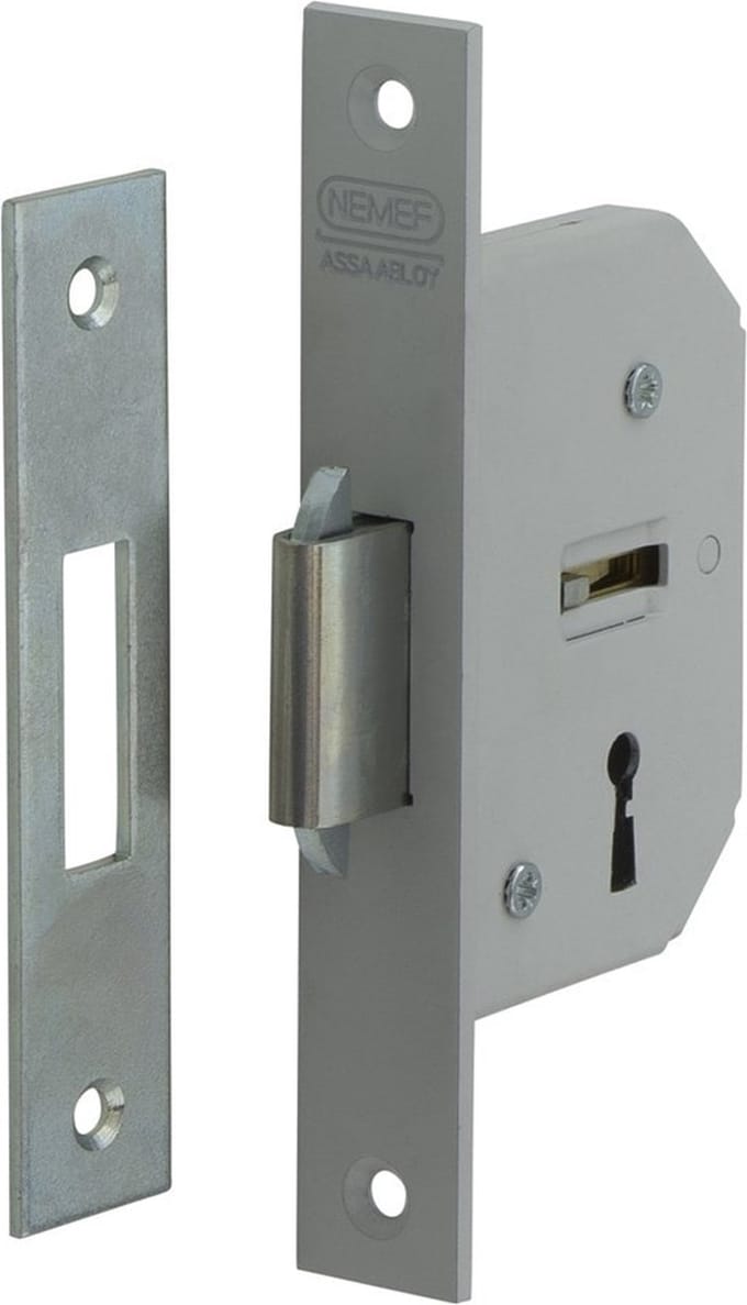 Nemef schuifdeurslot 605 dm50 met 2 sleutels reh ls/rs