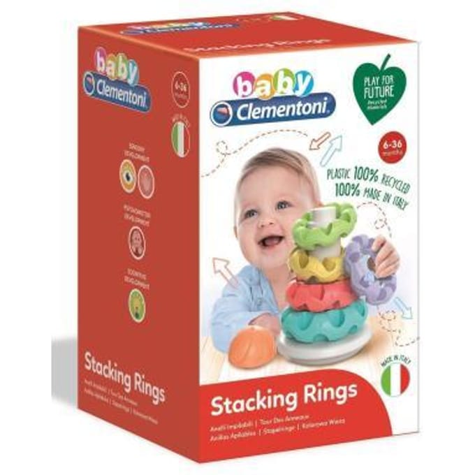 Baby Clementoni - Stapeltoren - 5 Stapelringen - Duurzaam Speelgoed - Vanaf 1 Jaar