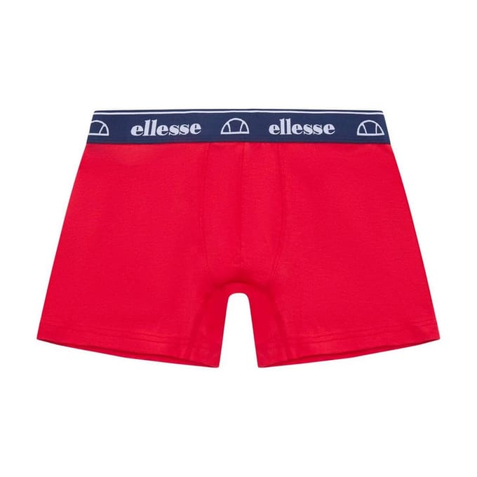 Ellesse Boxershorts voor heren met lage taille (3-pack) (Rood/Zwaar/Blauw)