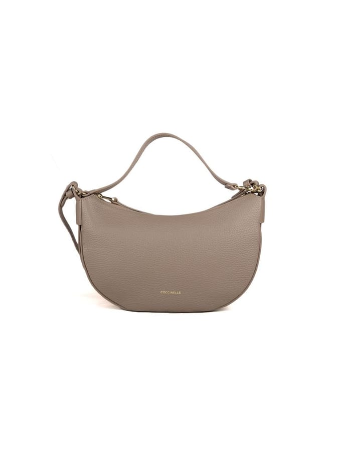 COCCINELLE Leren handtas schoudertas C-Easy Handle Bag Warm Taupe