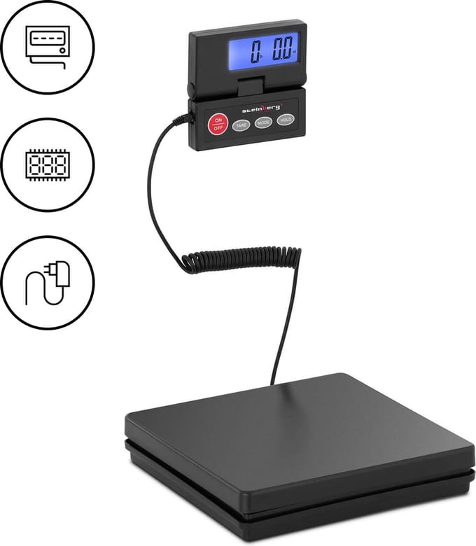 Digitale pakketweegschaal - 50 kg / 2 g - Basic - Extern LCD display - Steinberg Basic