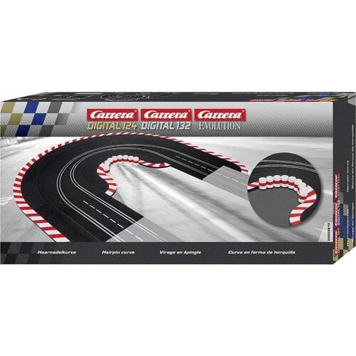 Carrera Racebaanonderdeel - DIGITAL 124/132/Evolution - Uitbreidingsset Haarspeldbocht - 7 Baanonderdelen onderdeel