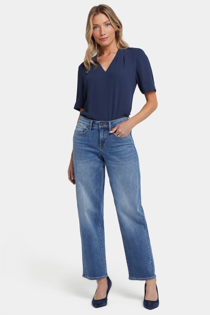 Jemma Barrel Jeans met Hoge Taille