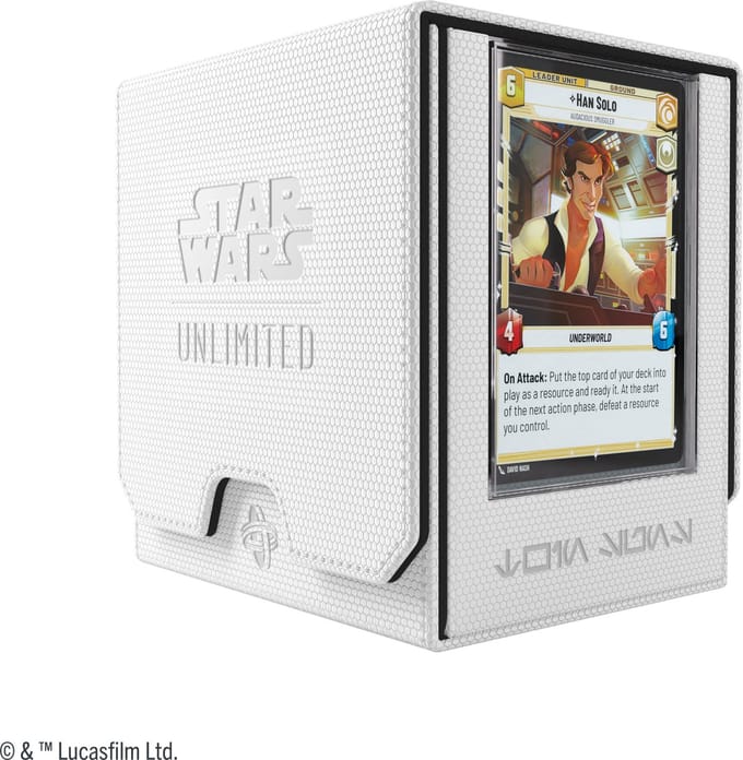 Star Wars Unlimited Twin Suns Deck Pod Wit/Zwart - Deckbox - Tokenbox - voor Star Wars Unlimited - Gamegenic