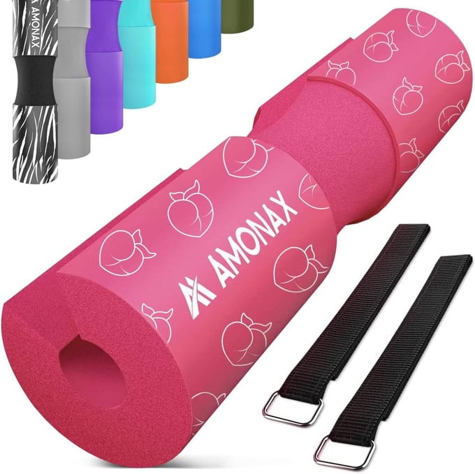 Halter Pad - Squat Pad Neksteun - Krachttraining - Extra dik schuim - 44 cm lengte - Roze Perzik