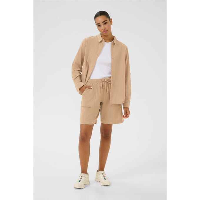 Overhemd met lang mouwen Regular fit Classic Sand
