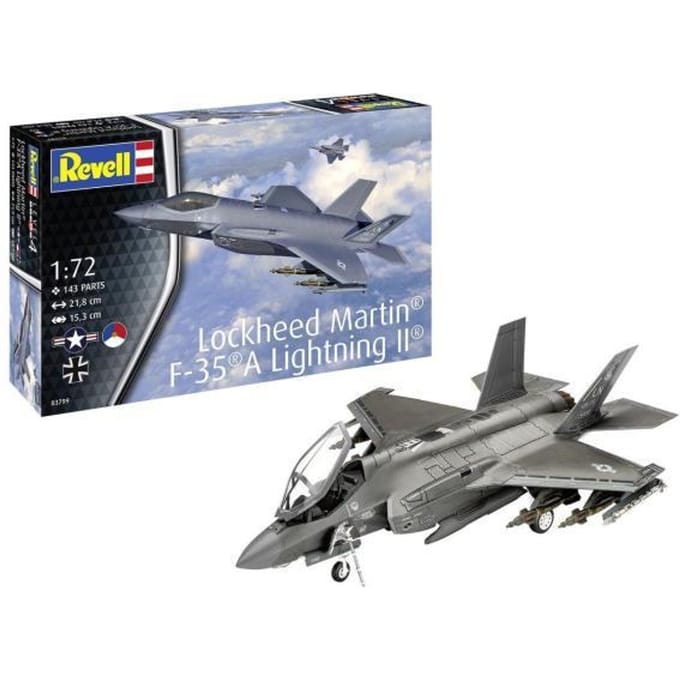 Revell Modelbouwpakket Vliegtuigen - 03799 Lockheed Martin F-35A Lightning II® - Straaljager Plastic - 1:72 - Modelbouw