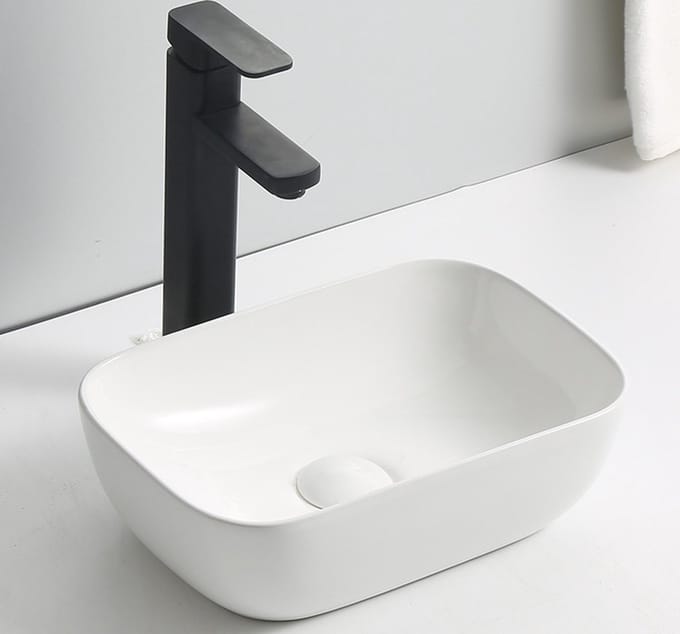 LINEA UNO - Balvi 36 - Glans wit - Waskom - - Keramiek - Ovaal - 251057