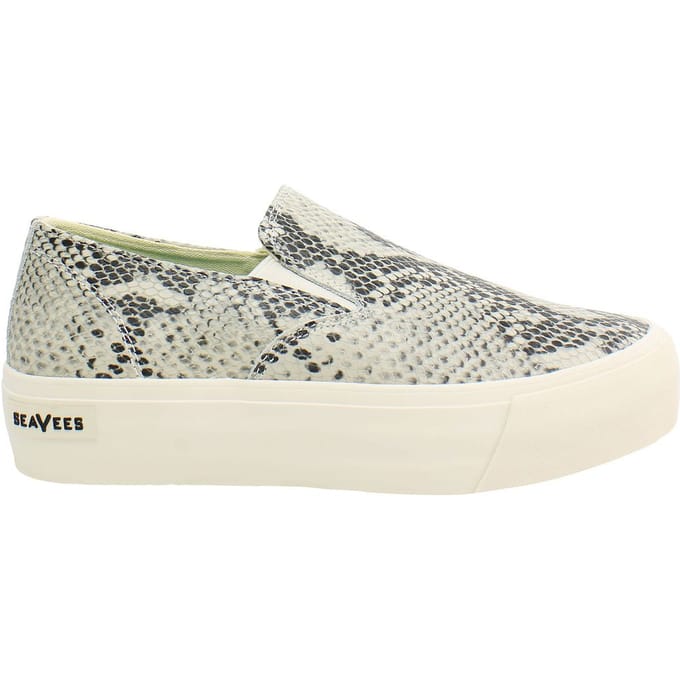 Seavees Baja Platform Mulholland Dames Beige Slip-Ons