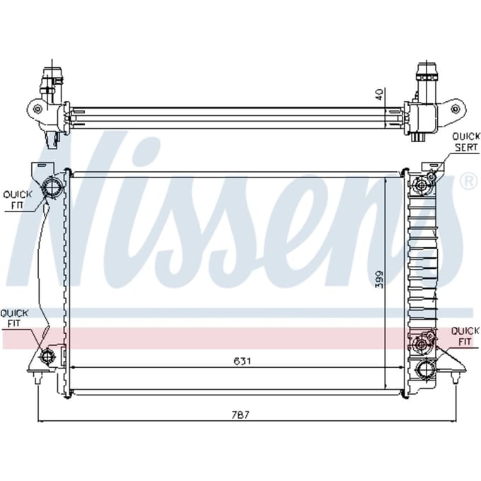 Radiator, motorkoeling NISSENS 60314A