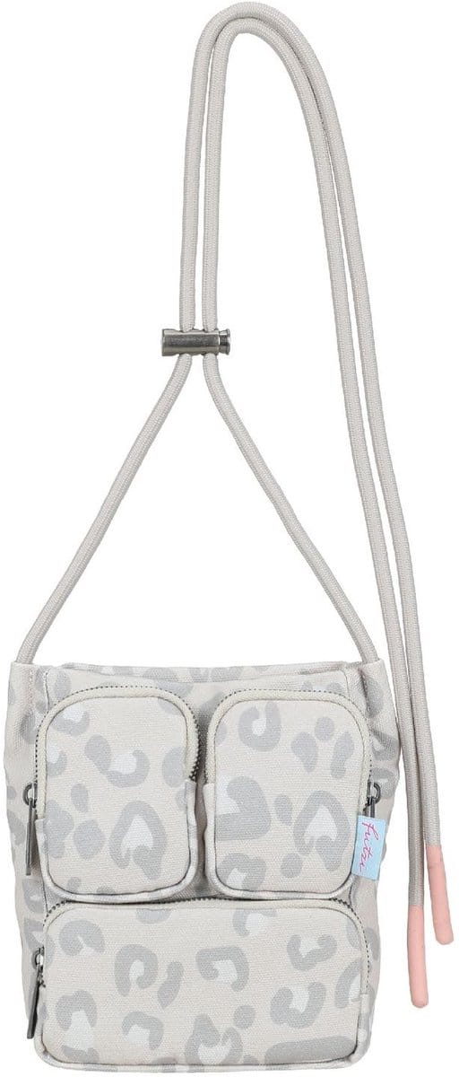Fritzi aus Preußen schoudertas Donny Crossover Bag Canvas Leo Sand beige