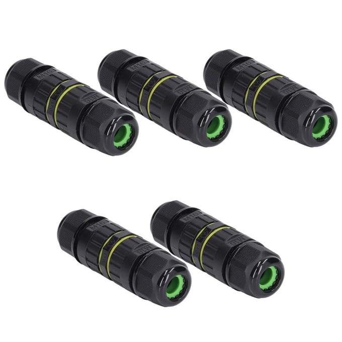 5 Stuks Buiten Elektrische Kabelconnector IP68 Waterdicht 3-aderige Draadconnectoren 7-10mm