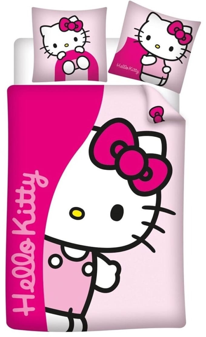 Hello Kitty Dekbedovertrek Flanel 140 X 200 cm - 65 x 65 cm