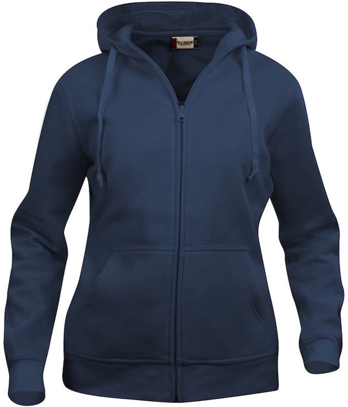 Clique Basic hoody full zip ds Donker Navy maat L