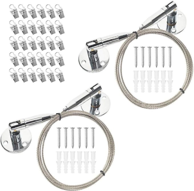 Draad Organizer - Kabel Display - Kunst Tonen - Verstelbaar Lengte - 2 Meter - Zilver