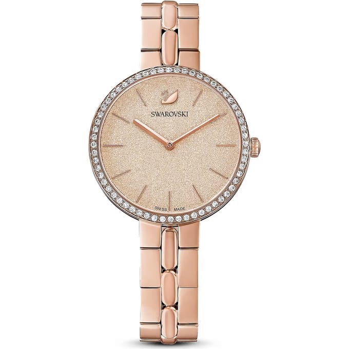 Swarovski 5517800 Cosmopolitan Roségoud Dameshorloge 32 beige