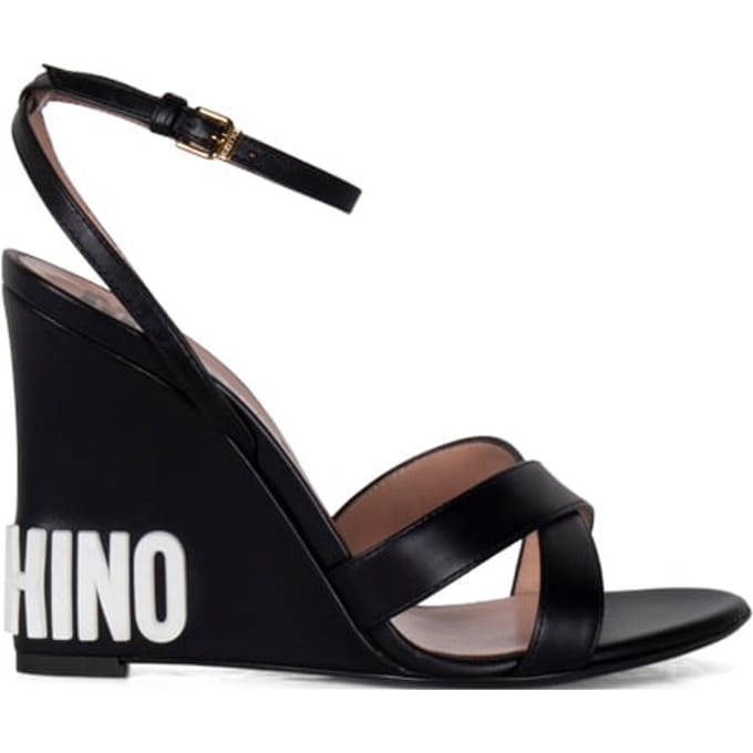 Moschino San.lod.tr Mn58/100 Vitello Nero Größe: 36 | Sandalen Outlet | Damen