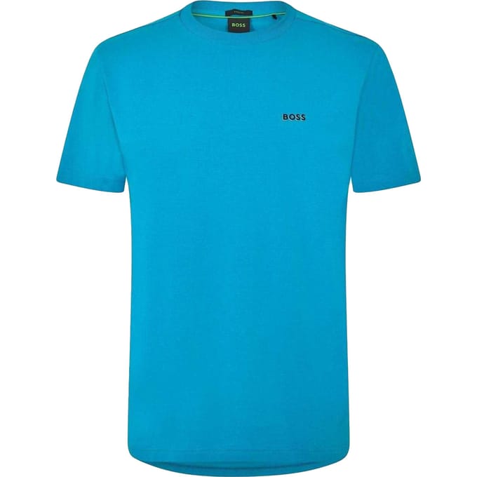Boss Heren Logo Regular T-Shirt (Turquoise/Aqua)