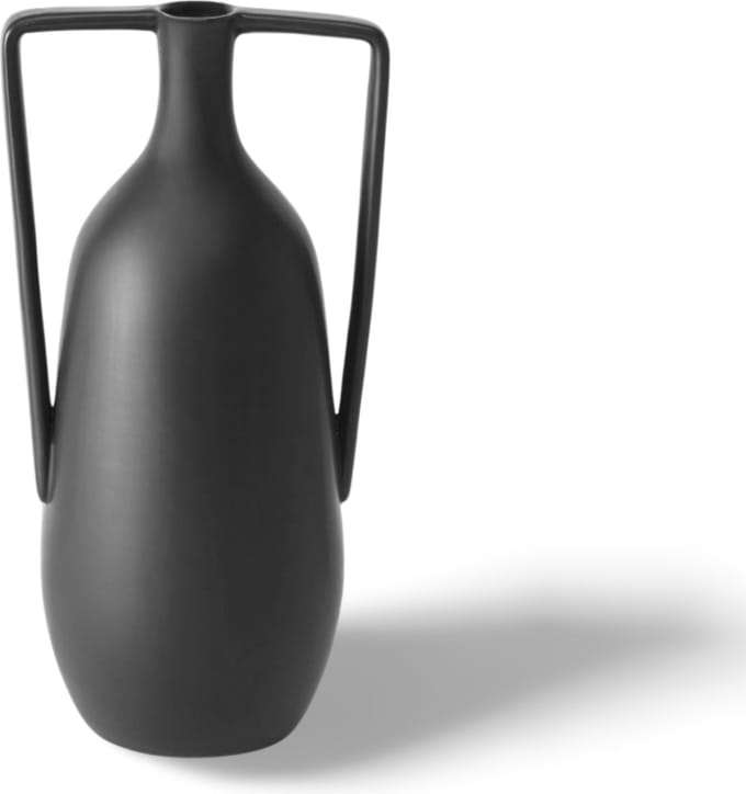 Vaas Modern Zwart Met Handvat 36 cm