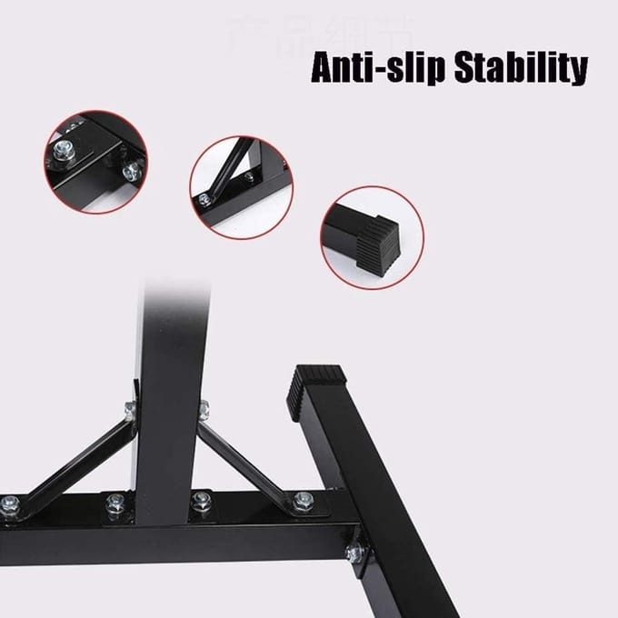 Squat Rek - Halter Standaard - Thuis Krachttraining - Verstelbare Hoogte Breedte - Max 250 Kg - Zwart