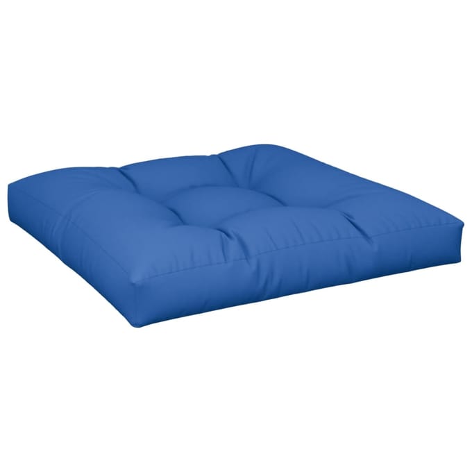 vidaXL - Palletkussen - 80x80x12 - cm - stof - koningsblauw