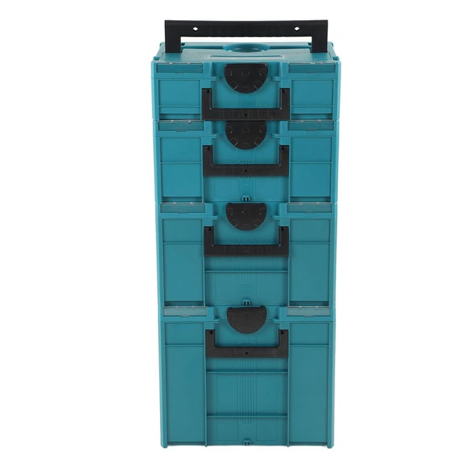Gereedschapskist, gereedschapskist, grote ruimte, draagbare component, hardware-organizer voor reparatie blue