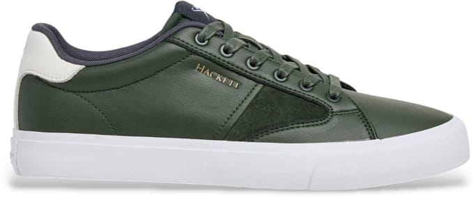 Hackett London Blake Venture Groen Leren Sneakers