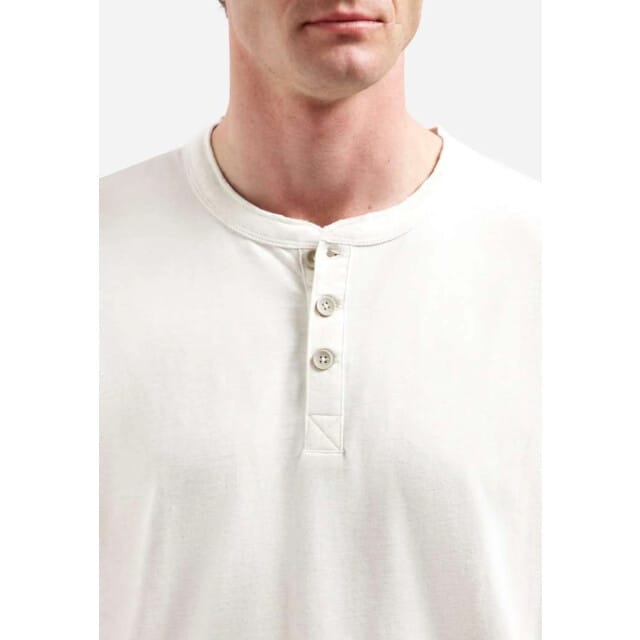 No Excess T-shirt granddad half button melang kit melange