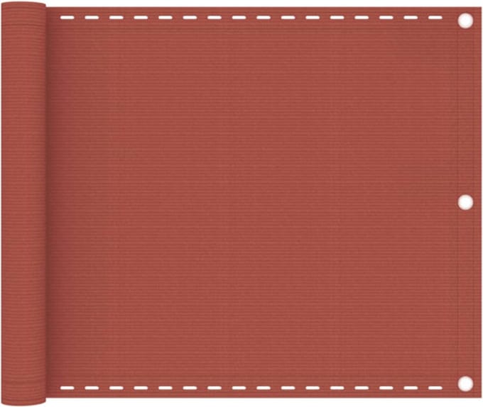 vidaXL - Balkonscherm - 75x500 - cm - HDPE - terracottakleurig