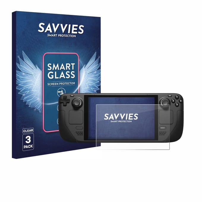 3 Stuks Savvies Screenprotector - geschikt voor Valve Steam Deck / OLED - beschermfolie glas transparant