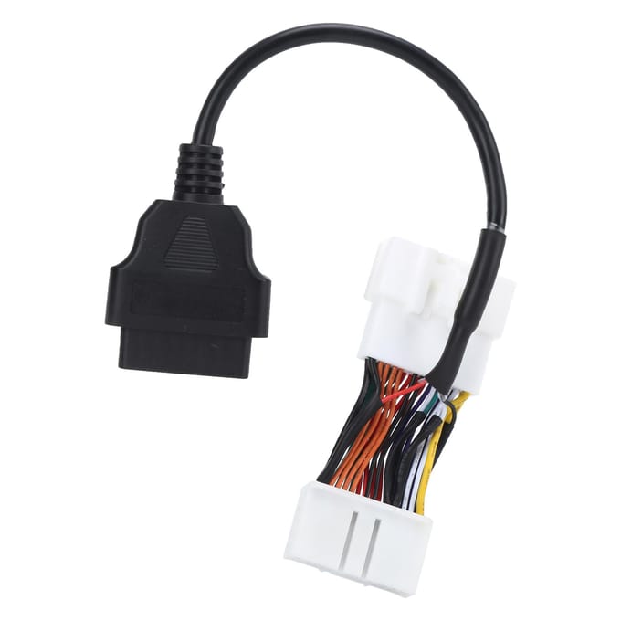 OBD2 Kabel Conversie Connector Adapter Draagbaar ABS Auto Diagnostisch Gereedschap Vervanging voor Tesla 12‑24V black