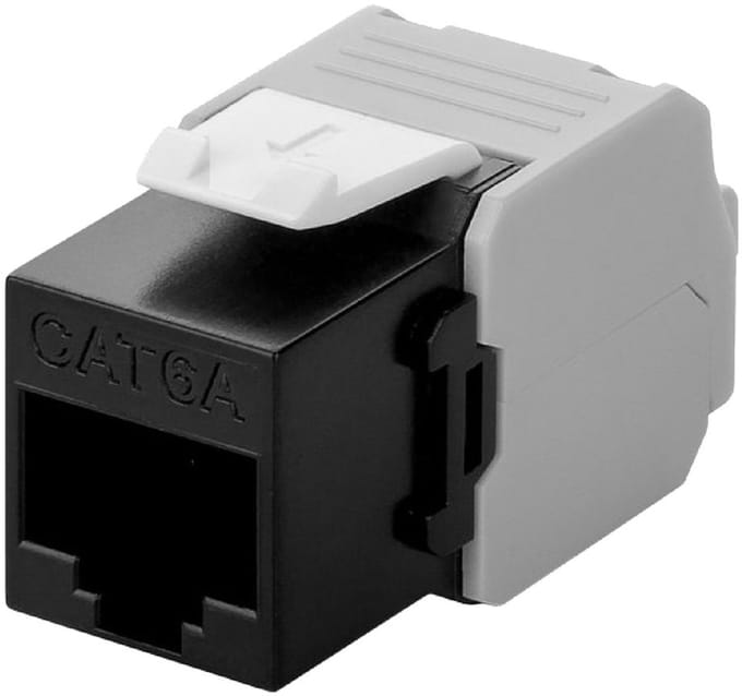 NETTRIXX - CAT6A UTP Data Keystone 180° Zwart - 400010
