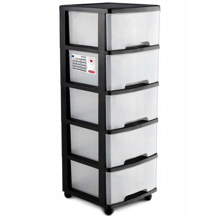 Curver ladesysteem - 5x20 liter - met Wielen