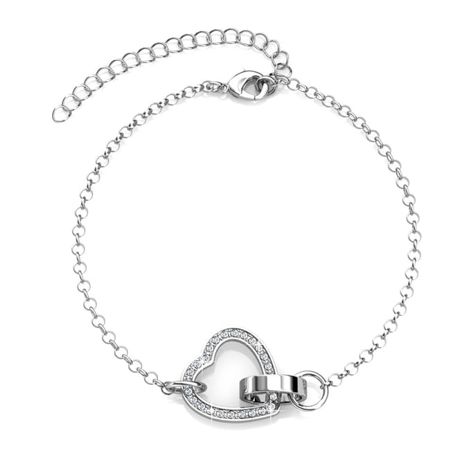 Locked Heart Ketting Sets - Zilver en Kristal