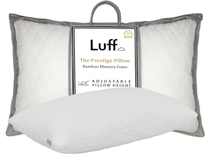 Hoogte verstelbaar traagschuim bamboe kussen - antibacterieel en hypoallergeen met CloudTec®