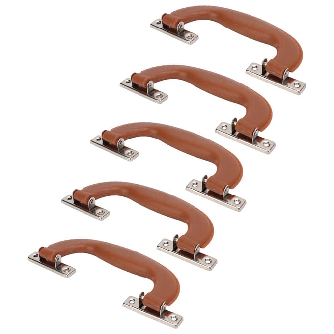 5 Pièces Poignées de Bagage Style Vintage Plastique Robuste Durable Design Ergonomique Large Application brown
