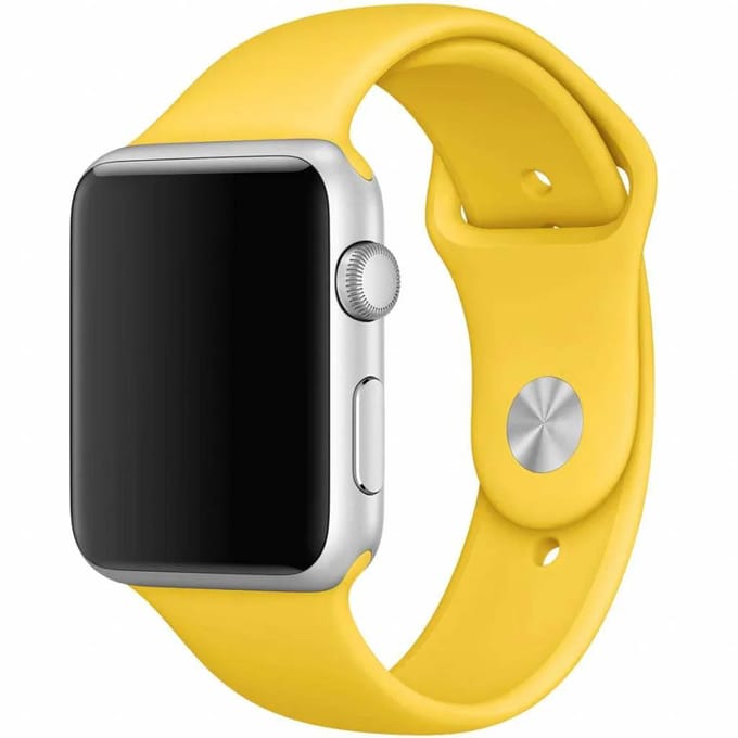 2+1 | Apple Watch Bandje Ovaro - Siliconen - Geel