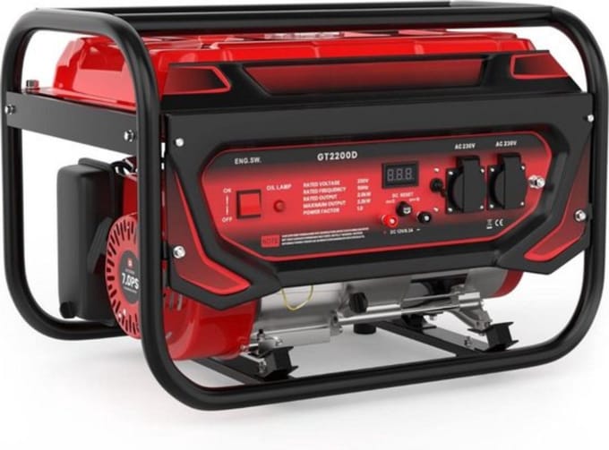 Thuys – Generator Benzine – Aggregaat – Stroomgenerator – Stroomvoorziening – Professioneel Design – 2000W – Rood