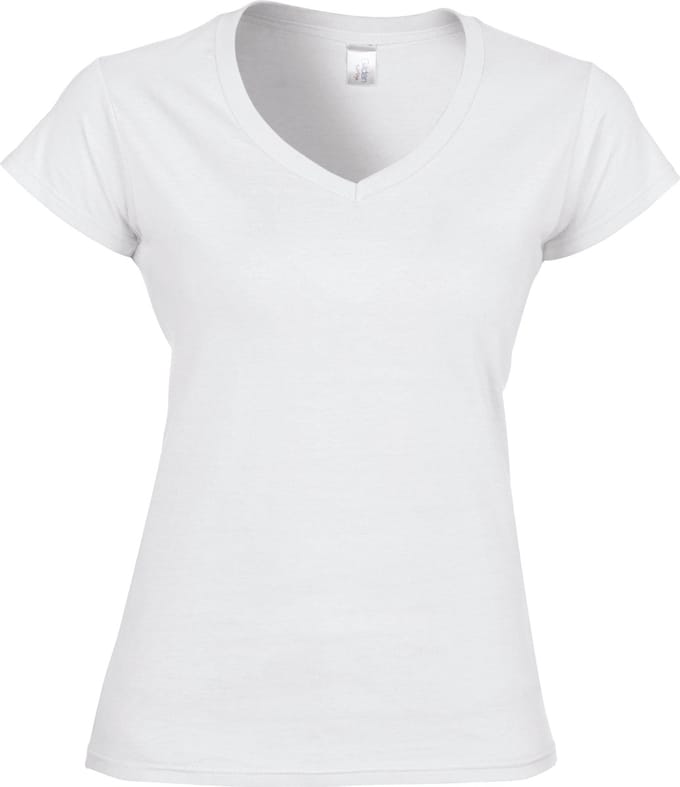 Gildan Softstyle® Fitted Ladies' V-neck T-shirt GI64V00L - White - M