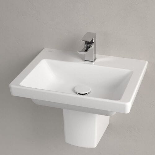 Villeroy & Boch Subway 3.0 wash hand basin 50 cm, with 1 tap hole, without overflow 43705101