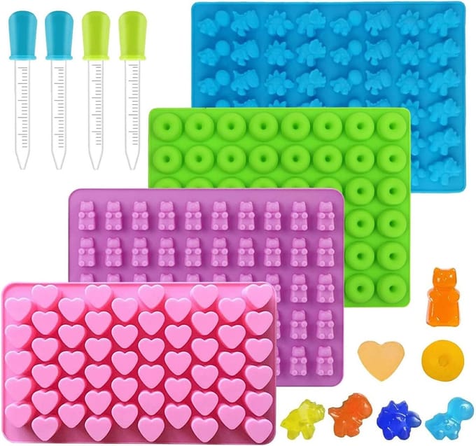 Solidchoice - Set van 4 Silicone Mallen voor Snoep en Chocolade