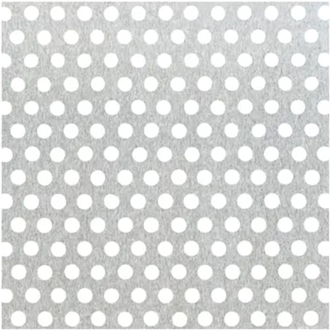 Alberts Geperforeerde Plaat - Aluminium - Brut - Ronde Perforatie Diam. 2mm - 600x1000x0,8mm