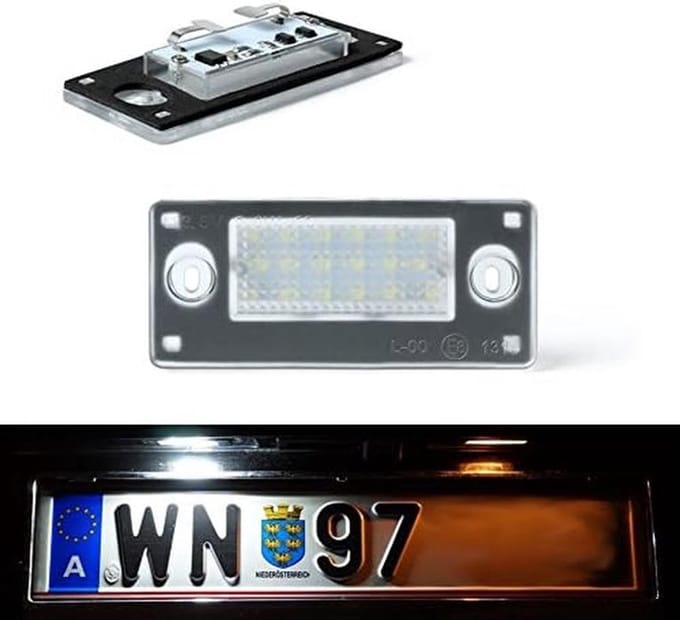 Kentekenplaatverlichting LED C13 Xenon Wit met E-keurmerk voor Audi modellen