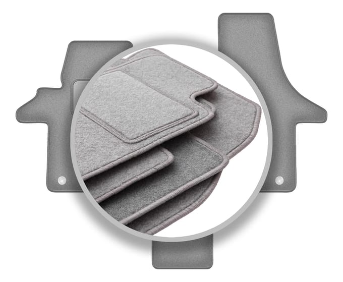 Grijze automatten voor: VW Transporter T5 Caravelle 2-zits (2003-2015)